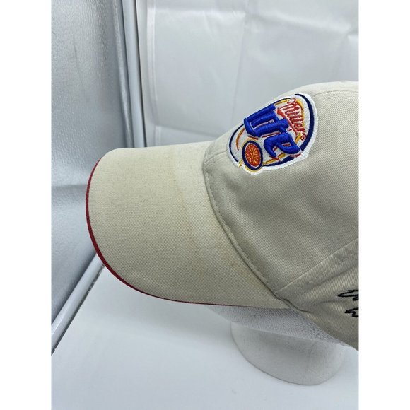 Rusty Wallace 2 Miller Lite Nascar Baseball Hat Cap Strapback Tan Beige Khaki - Picture 6 of 14